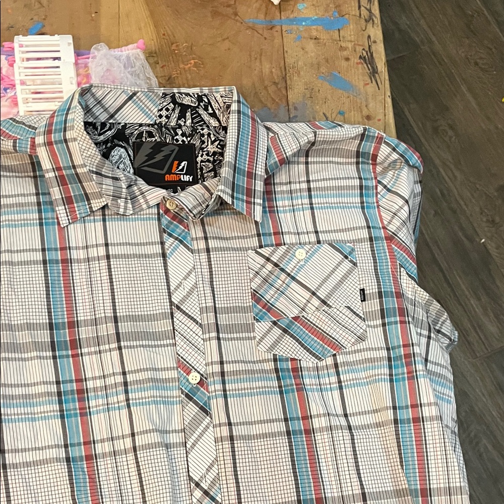 Ampere Men's Multicolor Plaid Casual Shirt